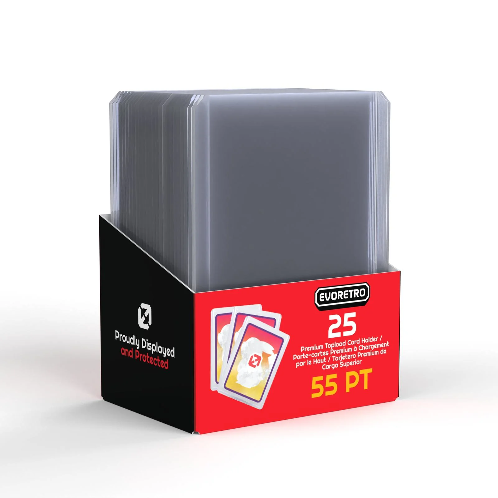 25 EVORETRO Toploader 35pt/55pt/75pt/100pt/180pt – Pack of 25 for Trading Cards - Image 13