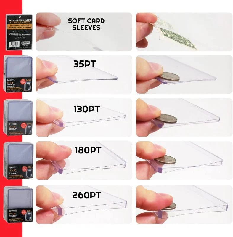 25 EVORETRO Toploader 35pt/55pt/75pt/100pt/180pt – Pack of 25 for Trading Cards - Image 3