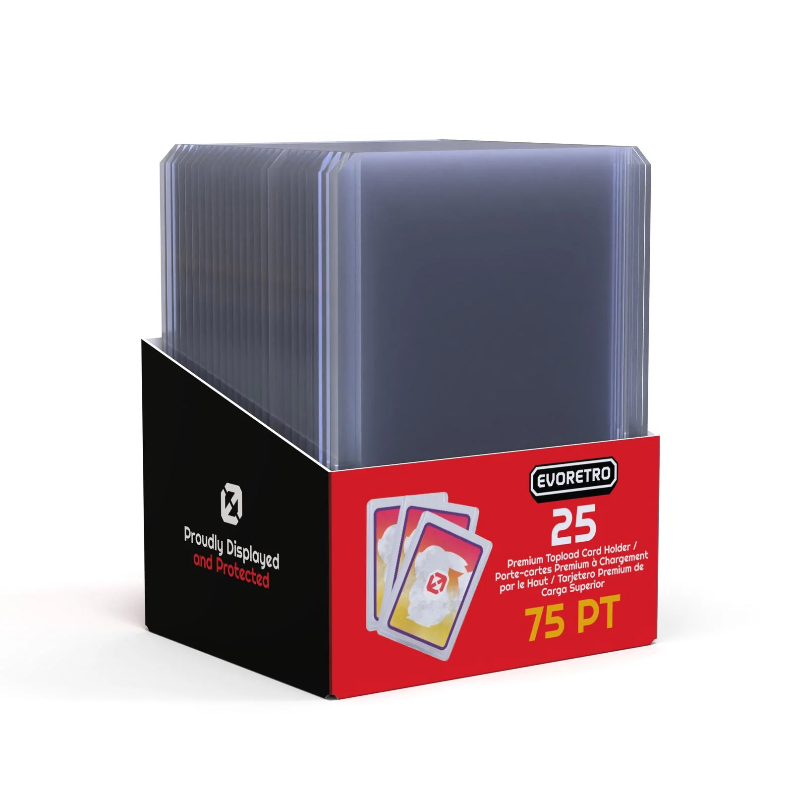 25 EVORETRO Toploader 35pt/55pt/75pt/100pt/180pt – Pack of 25 for Trading Cards - Image 8