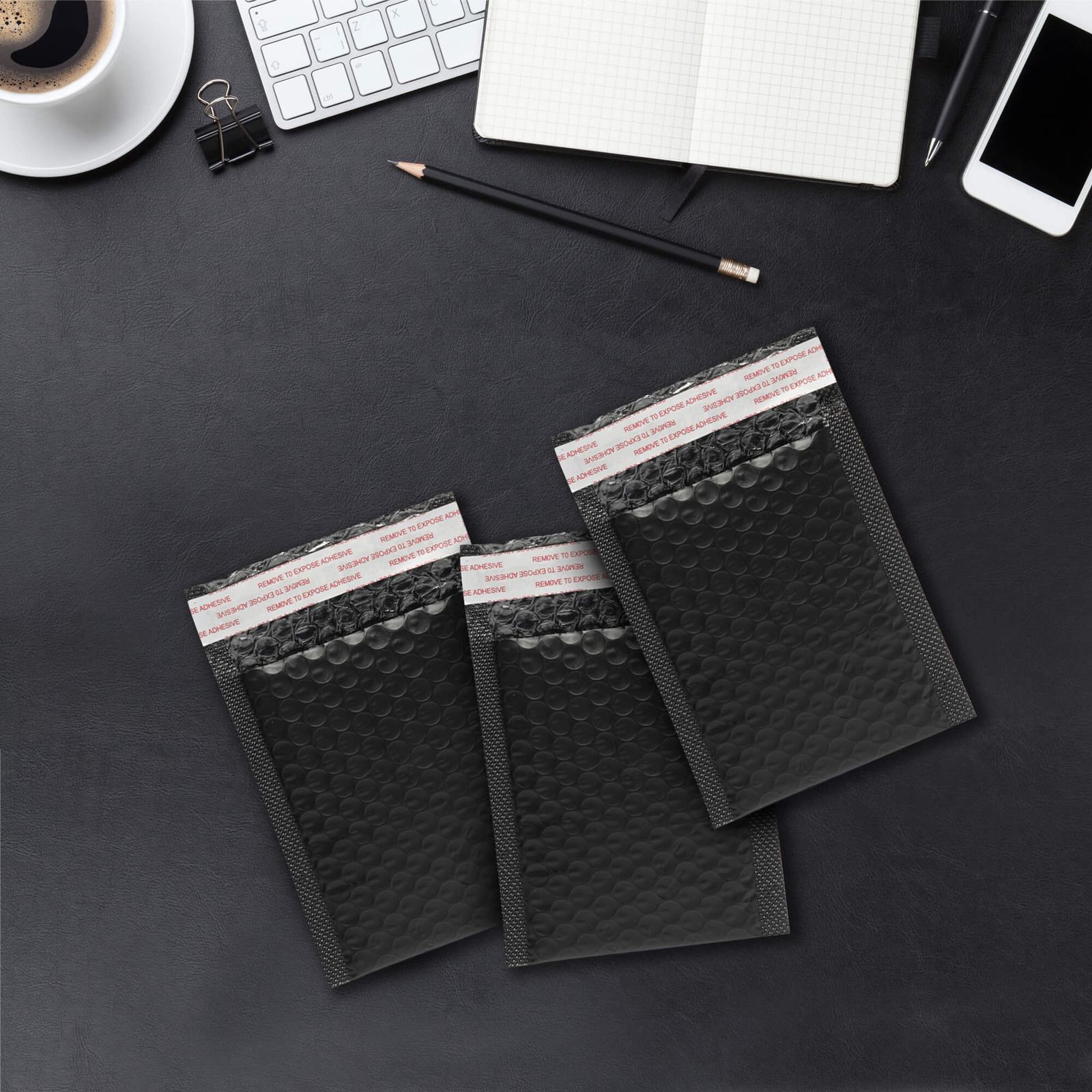 50x EVORETRO Poly Bubble Mailers  4x6" – Black Protective Shipping Envelopes - Image 9