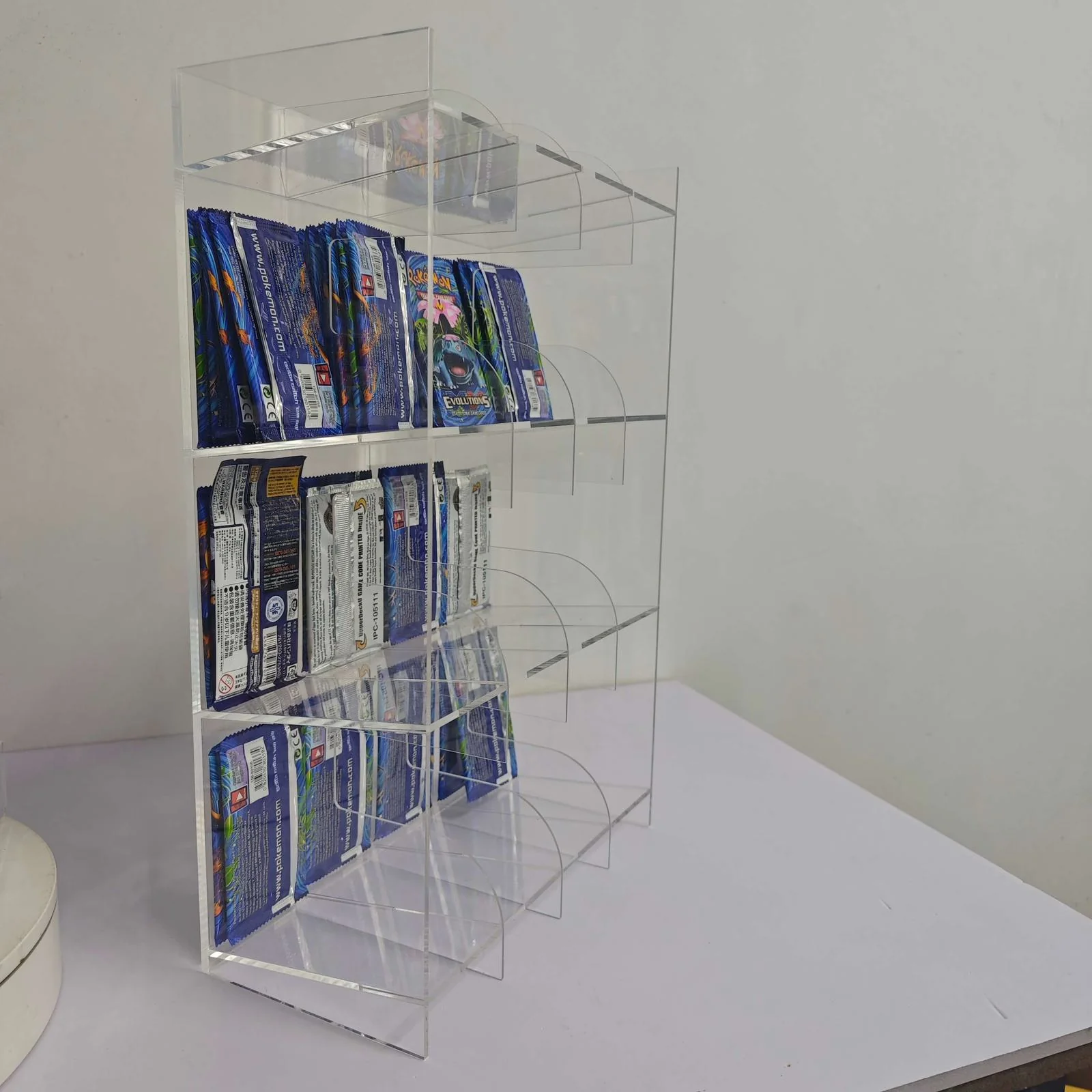 EVORETRO Acrylic Display Stand for Booster  DispenserPacks – Retail Counter Unit with Top Shelf - Image 15