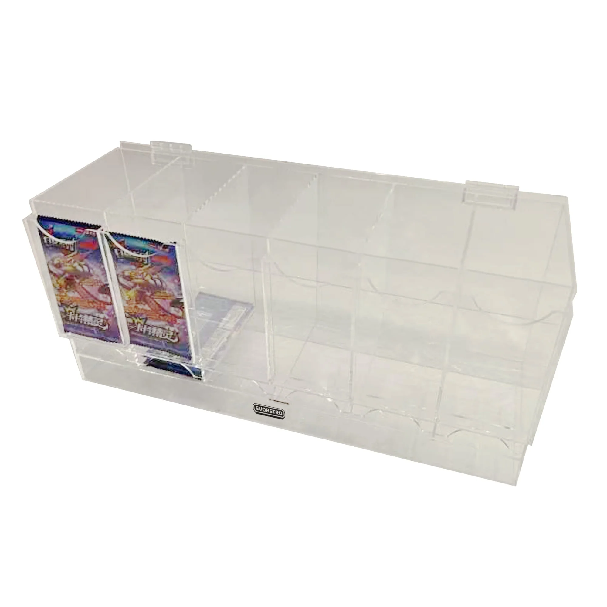 EVORETRO Acrylic Display Stand for Booster  DispenserPacks – Retail Counter Unit with Top Shelf - Image 4