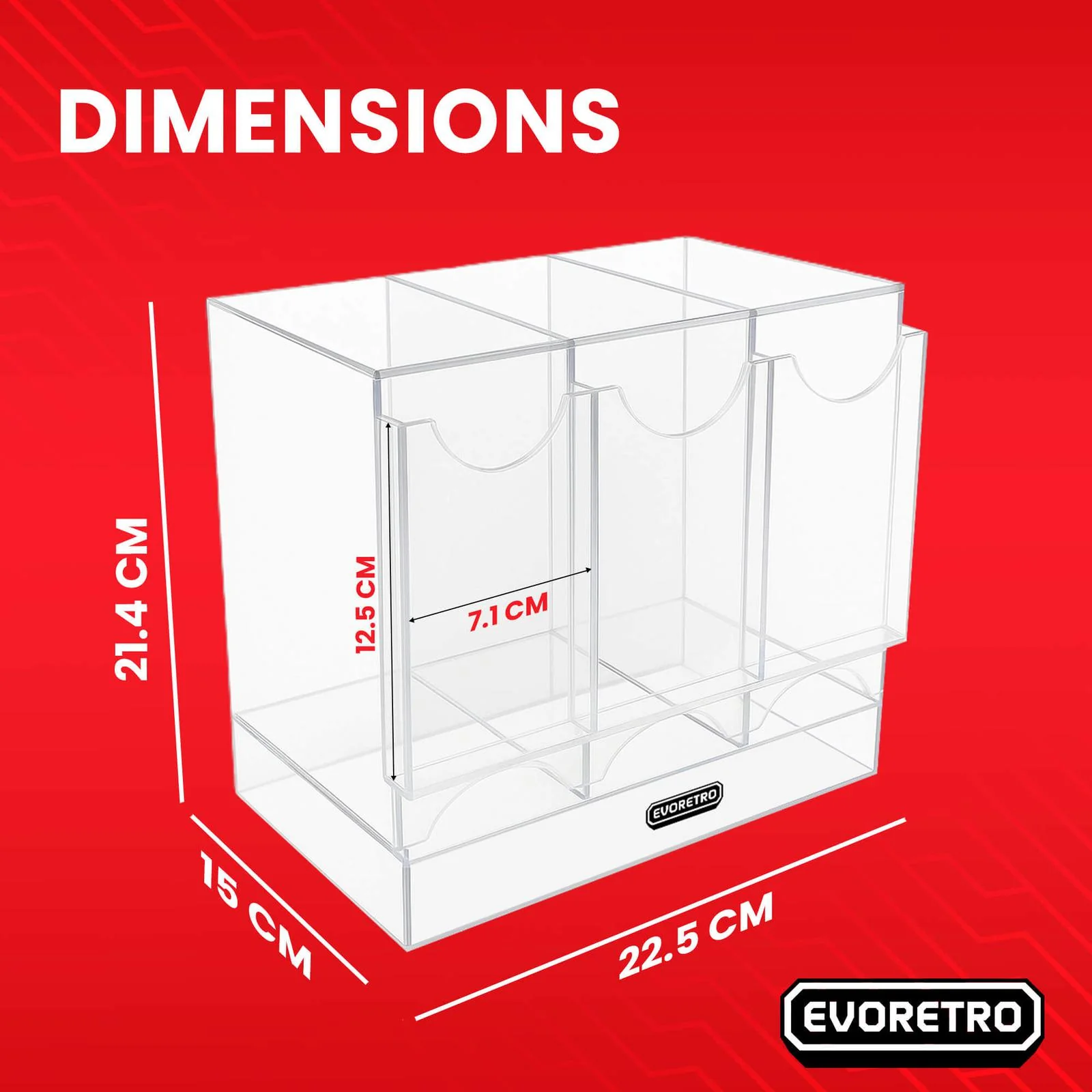 EVORETRO Acrylic Display Stand for Booster  DispenserPacks – Retail Counter Unit with Top Shelf - Image 7
