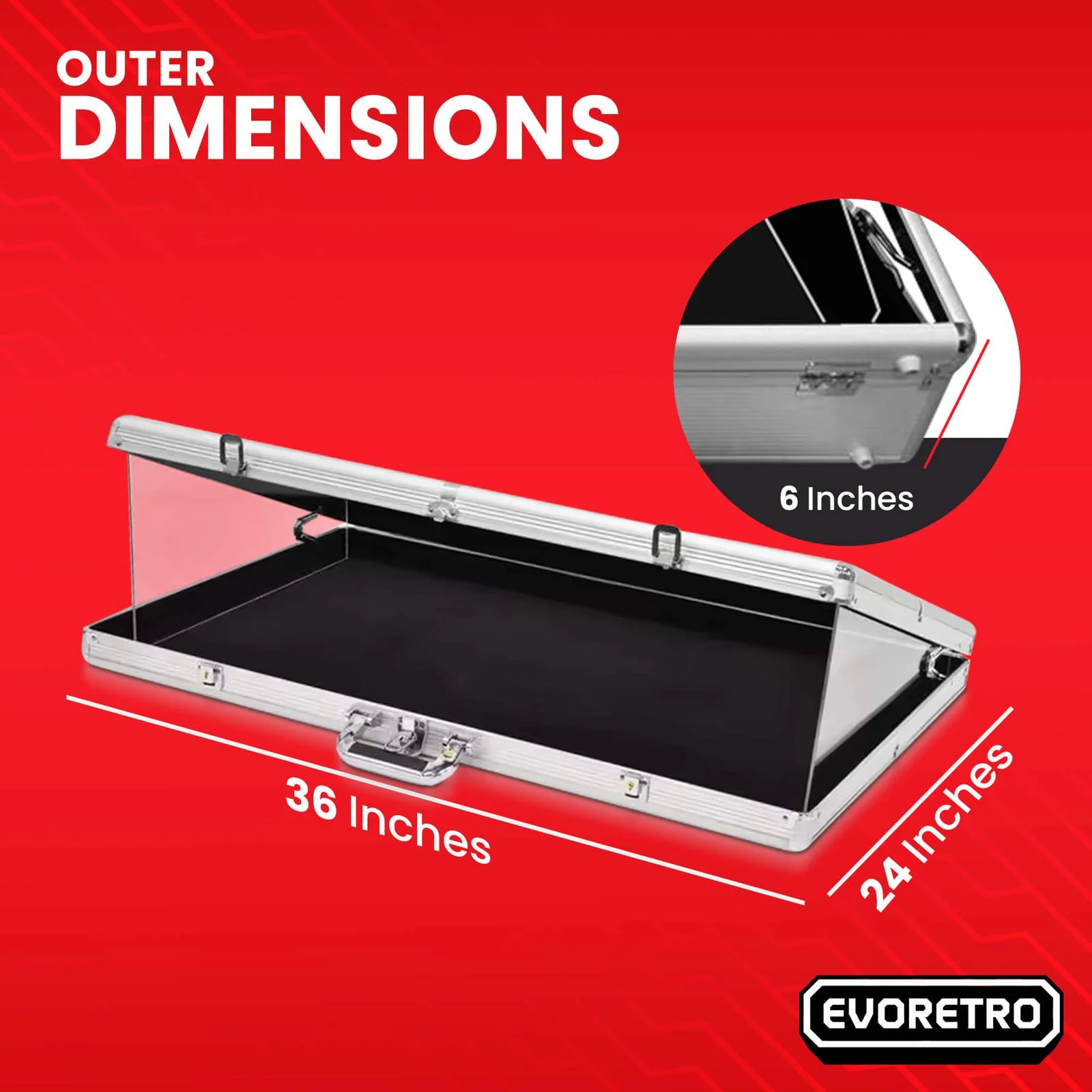 EVORETRO Aluminum Acrylic Clear Top Display Vendor Trade Show showcase - Image 10