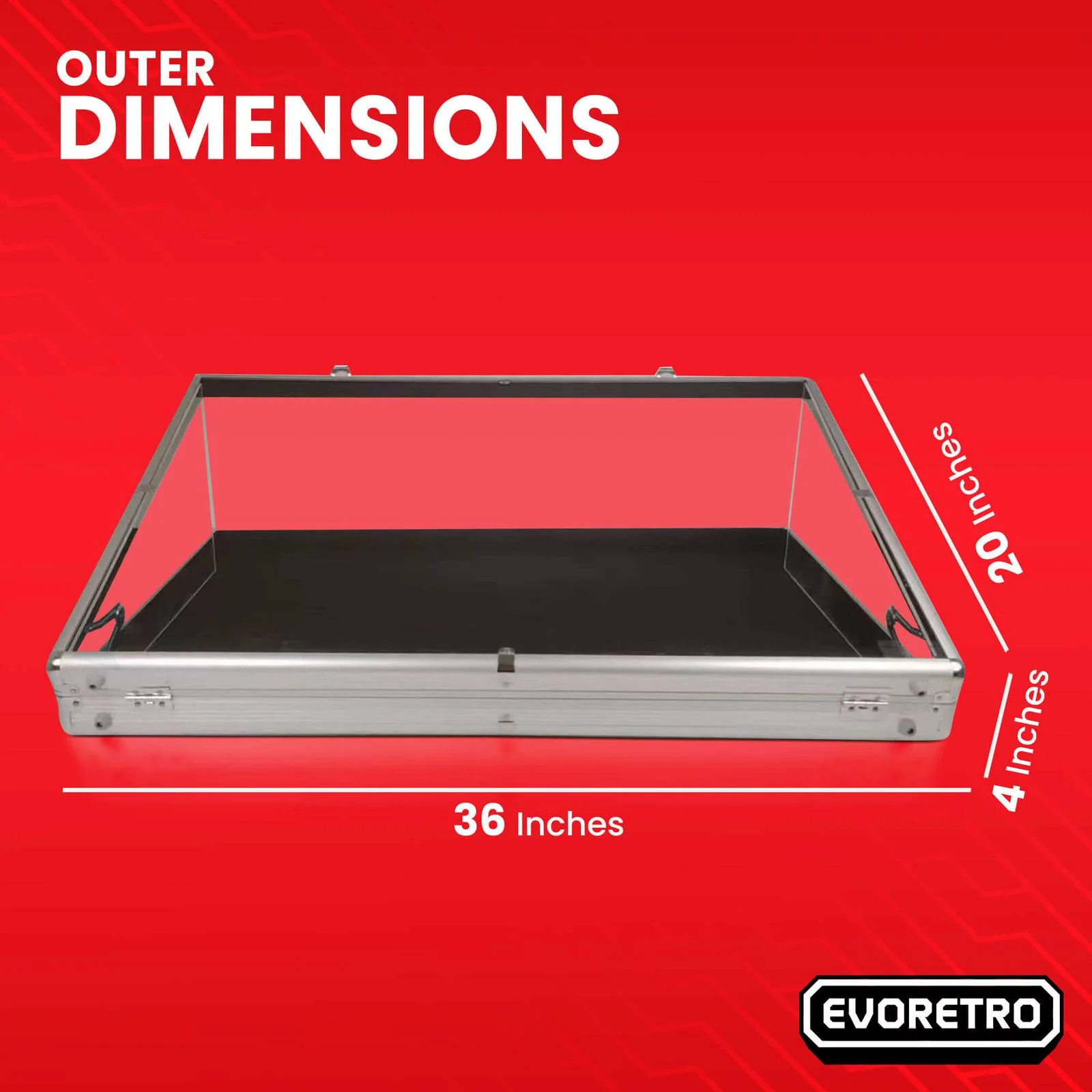 EVORETRO Aluminum Acrylic Clear Top Display Vendor Trade Show showcase - Image 5