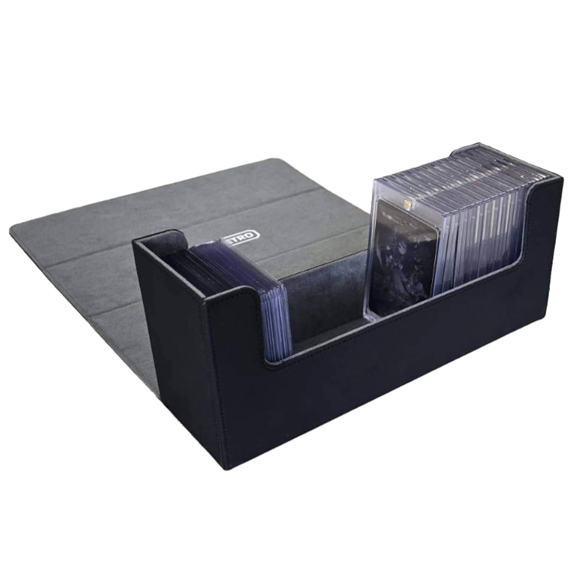 EVORETRO Magnetic Card Holder - 180+ Toploaders or 500+ Trading Cards | Black/Grey - Image 8