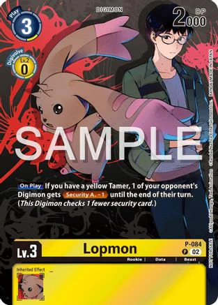 Lopmon - P-084 (Official Tournament Pack Vol.13) (P-084) - Digimon Promotion Cards Foil