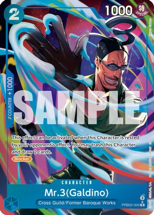 Mr.3(Galdino) (Alternate Art) (PRB02-009) - Premium Booster -The Best- Vol. 2 Foil
