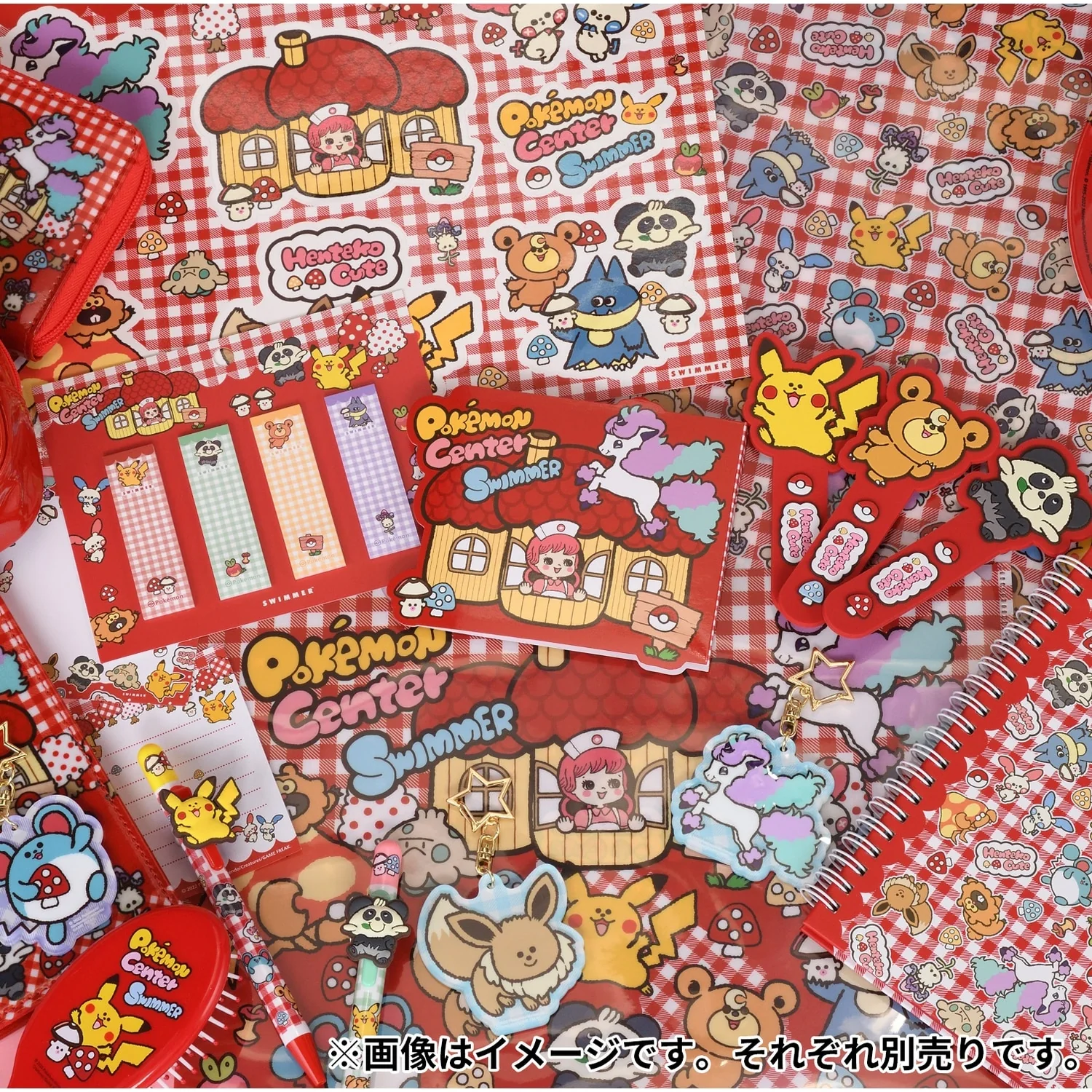 Pokemon Center SWIMMER Henteko Cute Sticky Note Set (Pokémon Center Japan) - Image 3