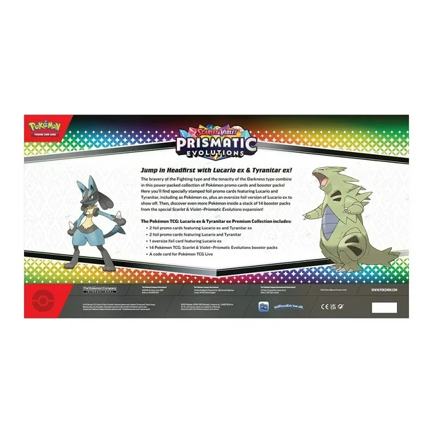 Pokémon - Prismatic Evolutions - Lucario Ex & Tyranitar Ex Premium Collection - Image 3