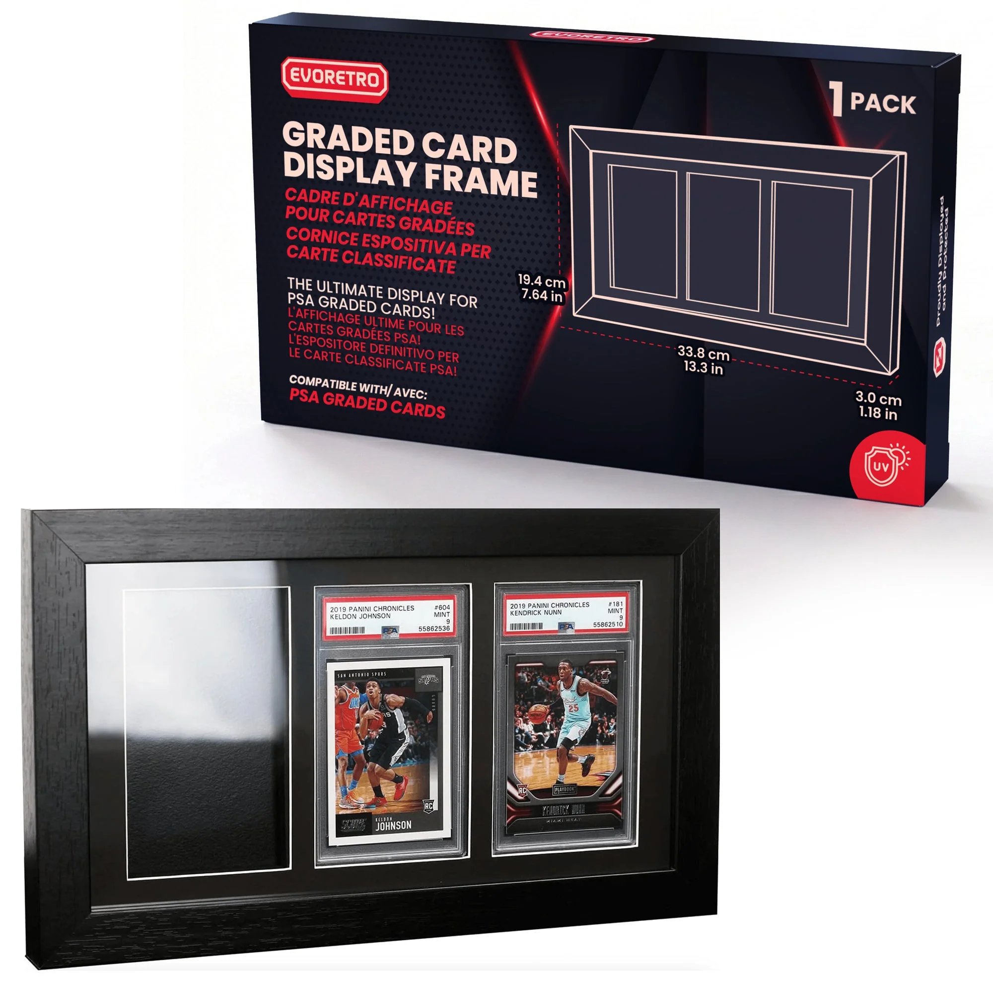 PSA Graded Wooden Frame Display with UV Glass card fit very tight ! LIQUIDATION - Image 2