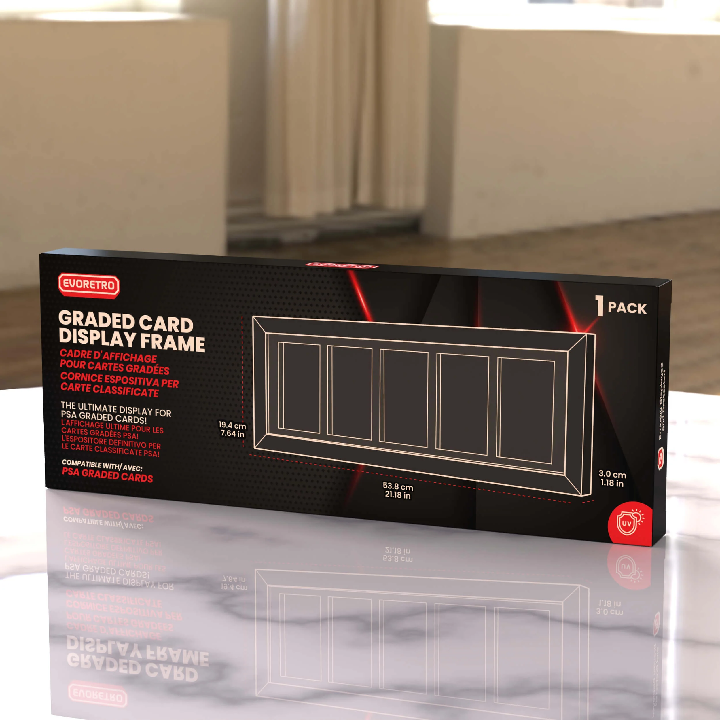PSA Graded Wooden Frame Display with UV Glass card fit very tight ! LIQUIDATION - Image 5