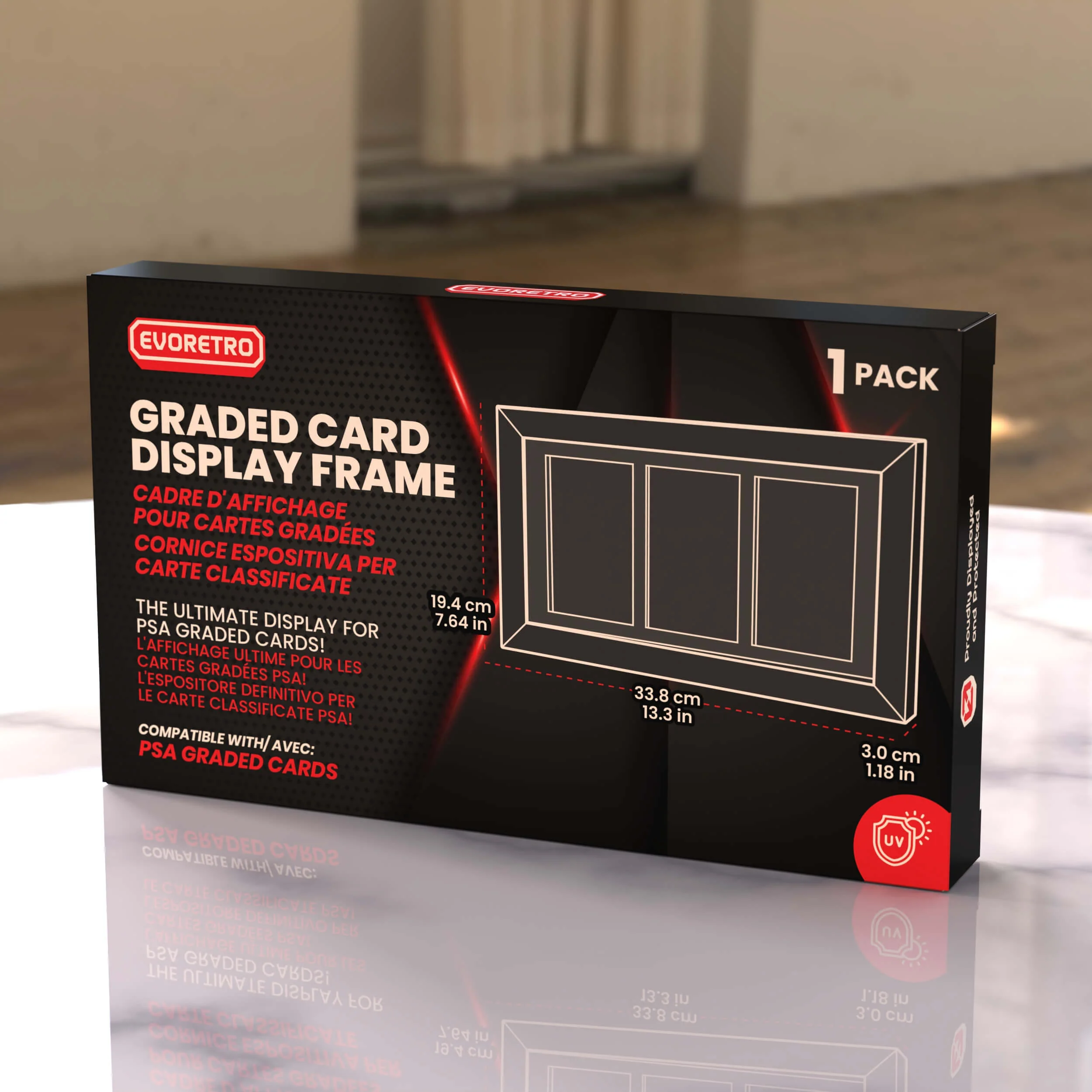 PSA Graded Wooden Frame Display with UV Glass card fit very tight ! LIQUIDATION - Image 6