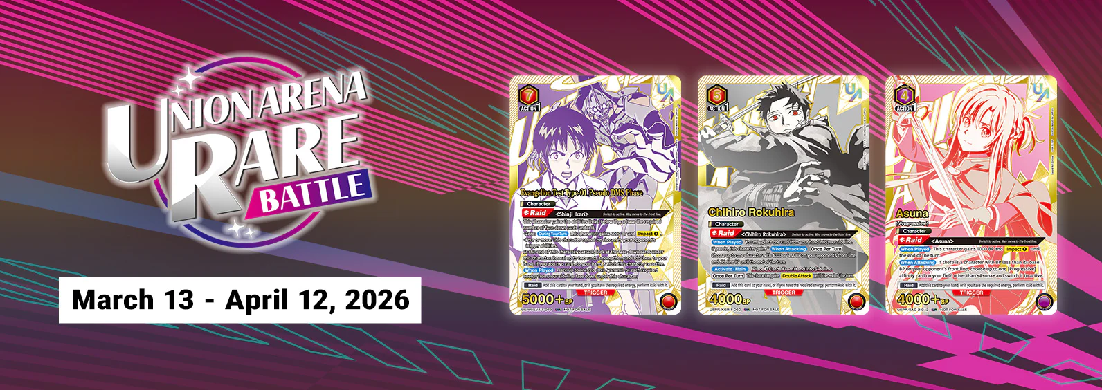 UNION ARENA RARE BATTLE - Sword Art Online Vol. 2 (Mar 25th @6PM)
